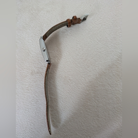 Activa Swiss Silver Watch with Brown Leather Strap - Picture 10 of 10